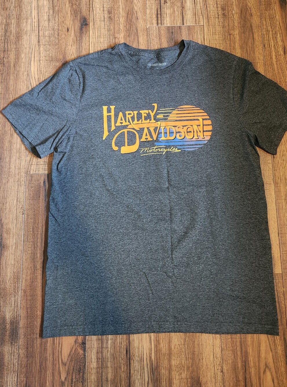 Harley-Davidson Graphic Tee in Charcoal with Sunset Logo